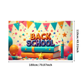 thumbnail image 3 of Back to School Banner Colorful Educational Welcome Backdrop Perfect for Classroom Decorations Party Supplies Photography Props School Event, 3 of 4