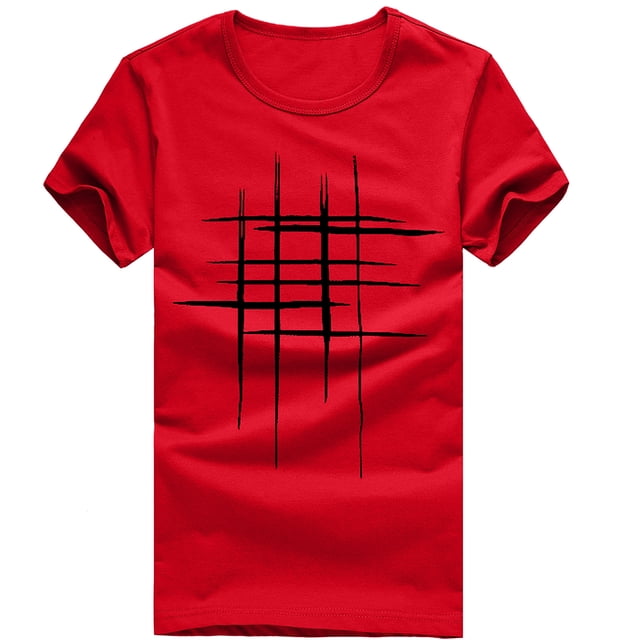Aqestyerly Mode Homme Été T-Shirts Imprimés Manches Courtes Blouse Décontractée