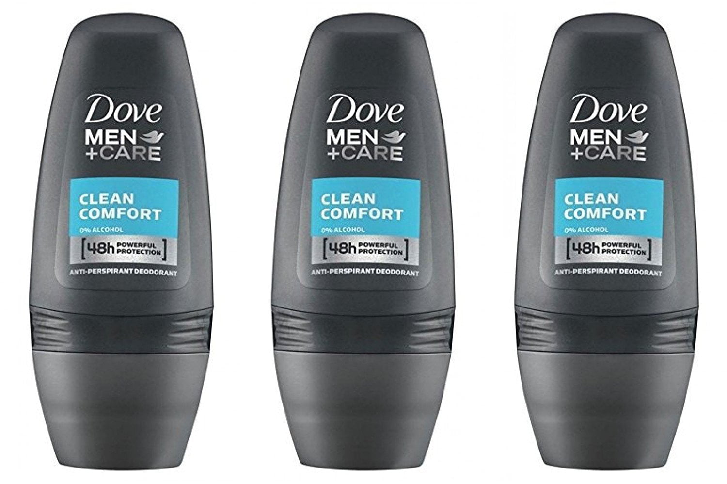 Men Clean Comfort Anti-perspirant Deodorant Roll-on 50ml (1.7 Fluid Ounce). (Pack of 3)