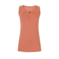 thumbnail image 4 of Jewelreauty Women Tank Tops Summer Casual Keyhole Collar Sleeveless Blouses Tee Solid Color Loose Shirts (S, Pink), 4 of 6