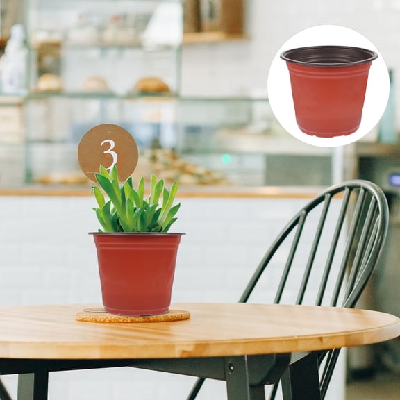 Greenadscape 50-Pack Brown PP Plant Nursery Pots with Drainage Holes for Indoor, Patio, and Garden Plants