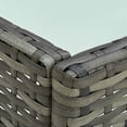 thumbnail image 2 of vidaXL 4 Piece Garden Lounge Set with Cushions Poly Rattan Grey, 2 of 5