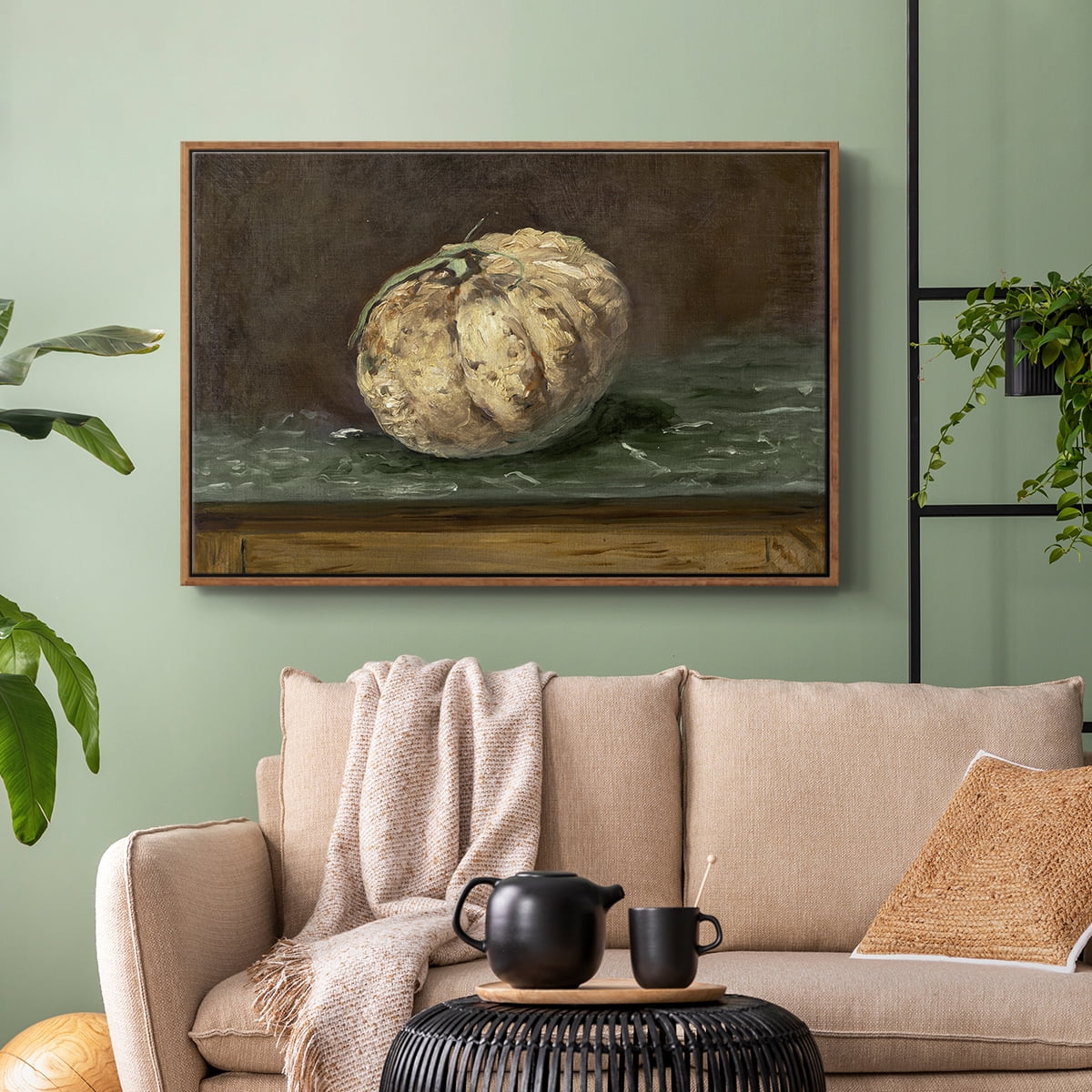 Vintage Botanical Print-LXXII By Wexford Home Framed in Walnut Wood Gallery Wrapped Canvas 17 in. x 25 in.