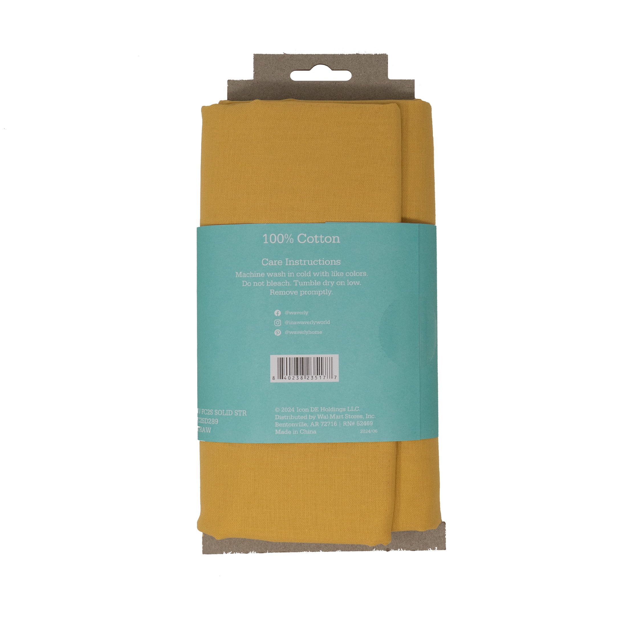 (2 pack) Waverly Inspirations 2 Yard Cut 100% Cotton Solids Fabric, Straw, 44" Wide for Quilting & Sewing
