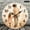 12x12in, variant on Patifu Wooden Wall Clock Father Daughter Walk Floral Watercolor Silent Mechanical Movement 10x10in
