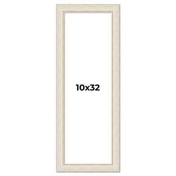 10x32 Frame White Real Wood Picture Frame Width 1.75 inches | Interior Frame Depth 0.5 inches |