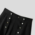 thumbnail image 5 of YueHuiYing Men's Casual And Fashionable Solid Color Pocket Button High Waist Splicing Versatile Straight Leg Pants, 5 of 8