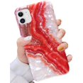 thumbnail image 4 of IBAOLEA Case Compatible with iPhone 11 6.1-inch, Luxury Sparkle Translucent Clear Leopard Cheetah Print Pearly Design Soft Silicone Slim TPU Protective Phone Case Cover for Girls Women (Bling) Red, 4 of 7