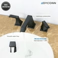 thumbnail image 2 of Dyconn Faucet WS3H39A-BLK Rosemary Double-Handle 3 Hole Widespread Bathroom Faucet, Black, 2 of 7