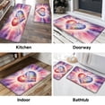 thumbnail image 5 of YIMEIS Heart 19.7''*31.5''/17.7''*47.2'' 2-Piece Flannel Mat Set, Non-Slip, Combo Rug for Large Bathroom & Aisle, 5 of 7