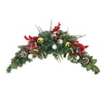 thumbnail image 1 of Decoration Christmas Door Hanger Wreath Realistic Foam Plastic Handmade Floral Rings Holiday Lintel Artificial Flowers, 1 of 6