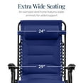thumbnail image 3 of Best Choice Products Oversized Padded Zero Gravity Chair, Folding Outdoor Patio Recliner w/ Side Tray - Cobalt Blue, 3 of 7
