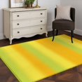 thumbnail image 4 of Green Yellow Gradient Washable Area Rugs 4'x6', Minimalist Art Ombre Striped Texture Low Pile Throw Living Room Rug Non-Slip Sturdy Edge Binding Carpet for Indoor Entryway Bedside Kitchen, 4 of 9