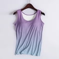 thumbnail image 6 of Fanxing Tank Top with Built in Bra for Women Tie Dye Print Shelf Bra Adjustable Spaghetti Strap Camisole Tops Basic Padded Bras Undershirts Light Blue,L, 6 of 8