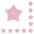 thumbnail image 2 of Cateissary Filtro de fregadero de Color sólido con forma de estrella bonita, decorativo, Flexible, para baño, cocina, lavabo, drenaje de suelo Rosa claro 10piezas, 2 of 6
