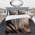 thumbnail image 2 of Designart "Vibrant Swirls Gold and Pink III" Abstract Marble Bedding Covert Set - Modern Gold Abstract Bed Set With 1 Sham, 2 of 6