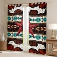 thumbnail image 2 of Castle Fairy Western Aztec Black Out Curtains,Texas Star Curtains Pack of 2 (42x63 Each), 2 of 6