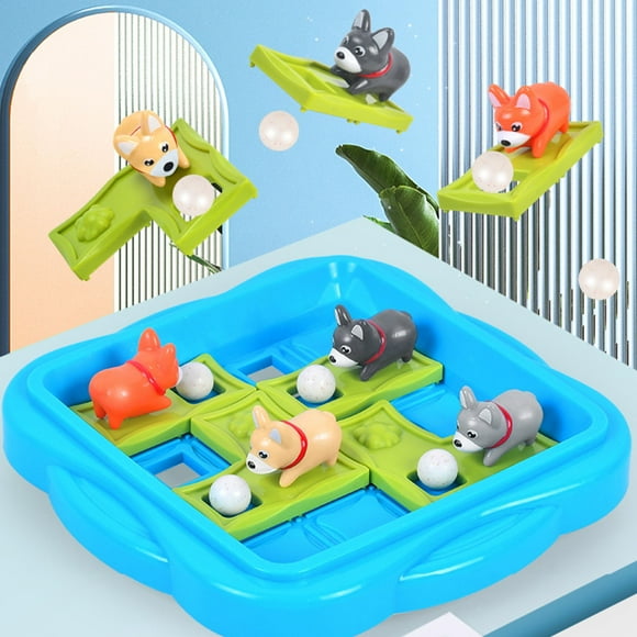 Cheers Interactive Toy Finger Flexibility Adorable Plastic Puppy Transporting Beads Hole Logic Game for Unisex