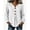 White, variant on Edvintorg Womens Tops Trendy Long Sleeve V Neck Loose Casual Lightweight Pullover Top with Button Womens Clothing Navy XXL