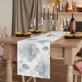 thumbnail image 2 of Beach Coastal Fish Table Runner, Watercolor Sea Ocean Nautical Washable Cotton Linen Table Runners 108 Inches Long, Dresser Scarf Runner for Dining/Living Room/Kitchen/Square Tables 13''x108'', 2 of 9