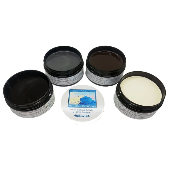 Chalk Mountain Supply - All Natural 8oz Chalk Furniture Paint Wax Kit - 4Pack