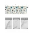 thumbnail image 4 of Valances for Windows Retro Aqua Rod Pocket Cafe Window Treatments Valance Curtains for Kitchen Bathroom Laundry Basement Windows 60"x18", 4 of 9