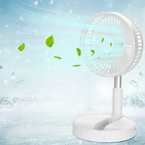 Savings up to 30% off Telescopic Folding Floor Household Electric Fan Portable High Wind Rechargeable Long Life Mini USB Desktop Fan