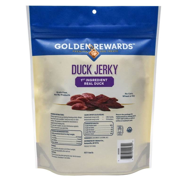 Golden Rewards Duck Jerky Premium Dog Treats, 16 oz photo 2