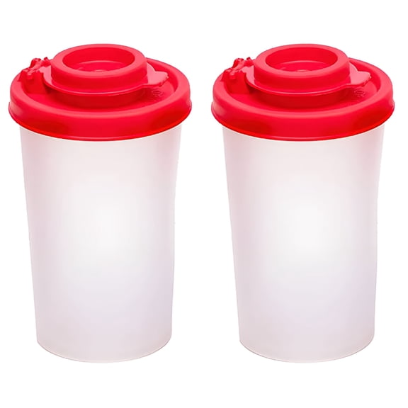 ACDANC 2026 New Moisture Proof Salt & Pepper Shakers No Clog,Set of 2 (Red 2 Pieces) for Kitchen,Dining,Camping,Picnics,Travel,Outdoor Meals