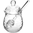 thumbnail image 1 of 250ml Honey Pot Jar Y Dipper Set Glass Dippers Mini Jars Cuchara Con Contenedor Dispensador Glass Honey Pot Set Transparente Claro Resistente Al Calor Mermelada. Afortunado Sencillez, 1 of 5