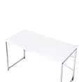 thumbnail image 2 of Modern Concise Desk In White With Metal Tube And 48.21 Width Writing 22 X 0.8mm Spacious Leg Area, 2 of 3