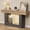 Black, variant on PLAMLE 63 Inch 2-Tier Console Table with Sensor Lights, U-Shaped Base Sofa Table for Entryway, Hallway, Living Room, Foyer, Narrow Small Spaces
