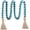 Blue, variant on 39inch Wood Bead Garland Farmhouse with Tassels, Prayer Beads Garland Boho Wall Hanging Home Decor