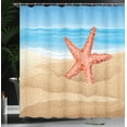 thumbnail image 4 of Ambesonne Cancun Shower Curtain, Starfish on the Beach, 69"Wx75"L, Multicolor, 4 of 5