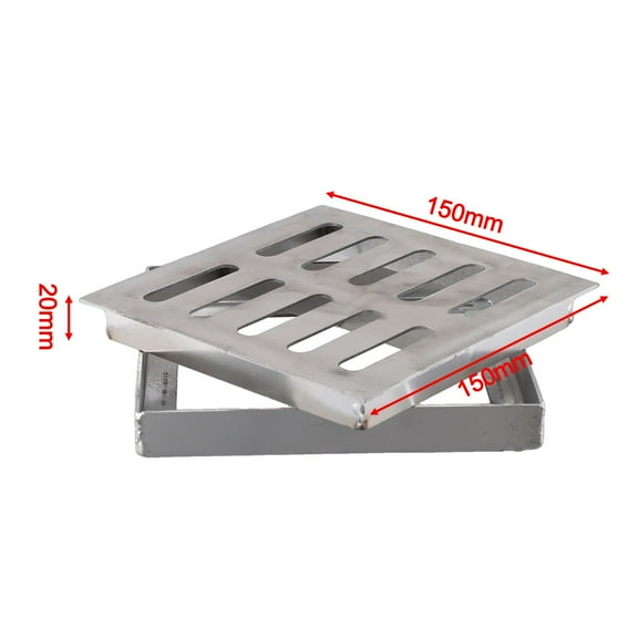 Goodhd Stainless Steel Drain Grate Outdoor Drainage Cover Channel Grate Rainwater-150*150*20*2Mm