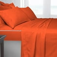 thumbnail image 3 of 6 Piece Sheet has Zipper Sheet Set, Twin XL Size 21 Inch Deep Pocket, 800 TC, Stripe Orange Color., 3 of 9