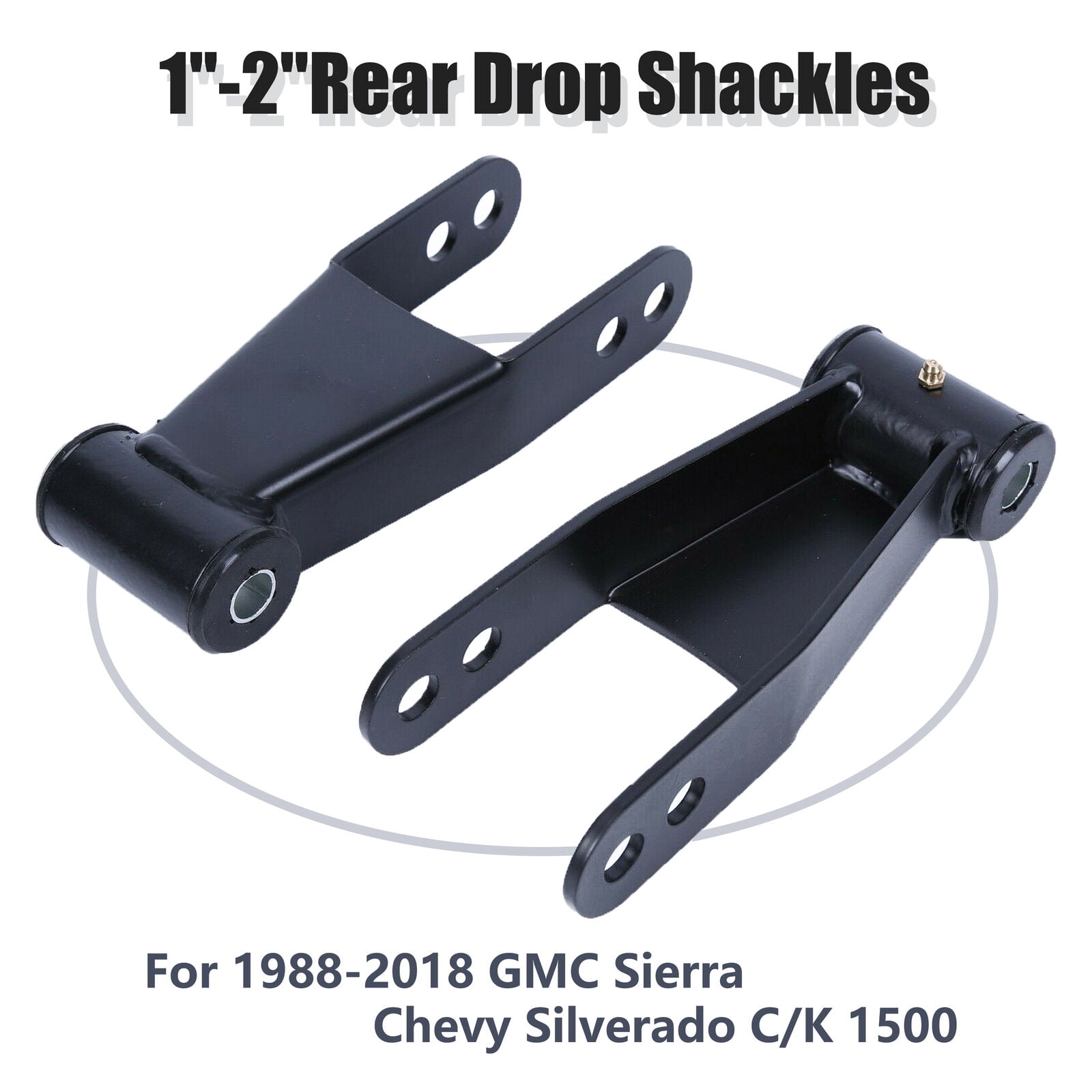 Kojem Adjustable Rear Lowering Leveling Lowering Shackles Drop Kit for 1988-2019 Chevy Silverado GMC Sierra C1500 Truck 1500 1"-2"
