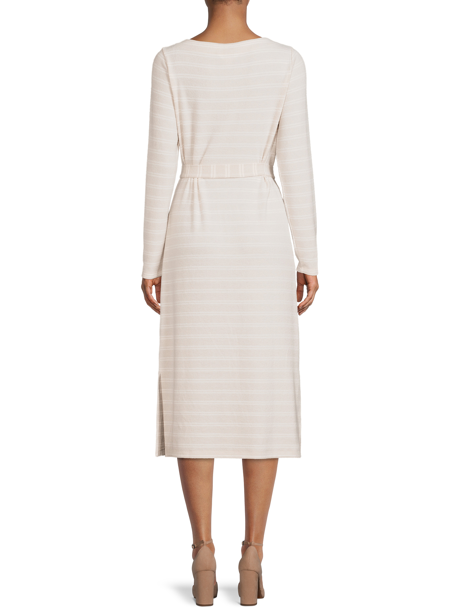 Time and Tru Women's Hacci Dress with Long Sleeves - image 3 of 5