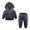 Dark Gray(Stripes), variant on XBASW Toddler Kids Baby Velvet Hoodie Sweatpants Set 9M-5T Spring Fall Long Sleeve Sweatshirt Tops Jogger Pants Sweatsuit 2PCS Outfits for Girls Boys