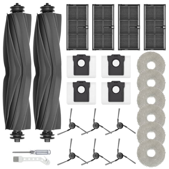 Replacement Parts Accessories for Dreame X40 Ultra Complete L40 Ultra AE/CE X40 Master MOVA P10 Pro P50 Pro Ultra Mop Pads X6; Dust Bag X4; Filter HEPA X4; Main Brushes X2; Side Brushes X4