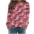 thumbnail image 1 of lcziwo Prime Deals Chandails de Noël pour Femmes Grande Taille, Chandails de Noël pour Femmes Mignons avec Graphique 3D du Père Noël, Chandails à Col Rond 2024 Xmas à Manches Longues, Hauts des Fêtes Rose, TTG, 1 of 7