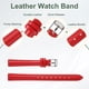 thumbnail image 3 of Correa de reloj de cuero Uxcell de 12 mm para hombres en rojo, 3 of 7