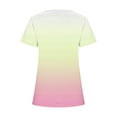 thumbnail image 4 of Plebaso Chemises d'Été pour Femmes Manches Courtes Tunique Dégradée Col Carré Blouses Amples Habillées avec Fente, 4 of 4