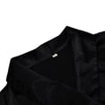 thumbnail image 6 of Men's Silk Robe for Wear and Sleepwear Exquisite Soft Long Sleeve Kimono Style Bathrobe for Comfortable Home Attire Black L, 6 of 7