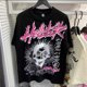 thumbnail image 1 of Nuevo Hell Star, marca urbana de moda, versátil, manga corta, cuello redondo, suelto y delgado para hombres y mujeres101 negro, 1 of 5