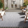 thumbnail image 2 of SAFAVIEH Courtyard Blazhe Chevron Indoor/Outdoor Area Rug, Ivory Blue/Beige, 6'7" x 6'7" Square, 2 of 10