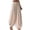 Beige, variant on Women's Balloon Pants, Elastic High Waist Barrel Pants for Women, Loose Wide Leg Harem Trousers with Gathered Ankle Cuffs, Solid Color Baggy Lightweight Breathable Fall Lounge Pants Black S
