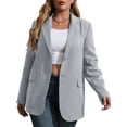 thumbnail image 2 of Langwyqu Spring Fall Fashion Women V-Neck Long Sleeve Office Lady Work Blazer Coat, 2 of 5