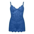 thumbnail image 4 of Aofany Sexy Sleepwear Womens Cami Chemise Nightgown Full Slip Lace Lounge Dress, 4 of 7