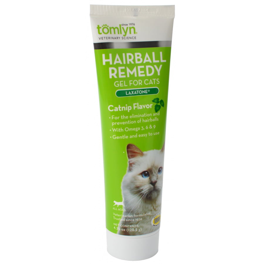 Tomlyn Laxatone Hairball Remedy Gel for Cats Catnip Flavor 4.25 oz